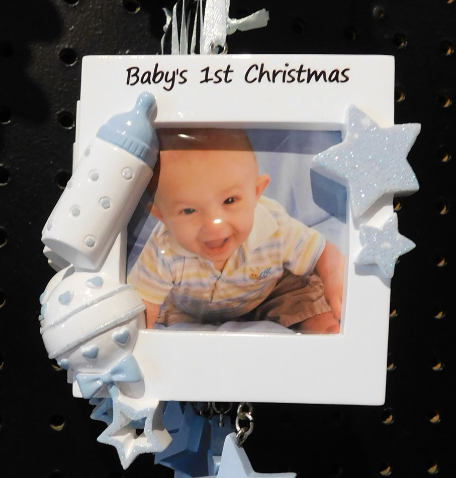 Baby's First Christmas frame ornament
