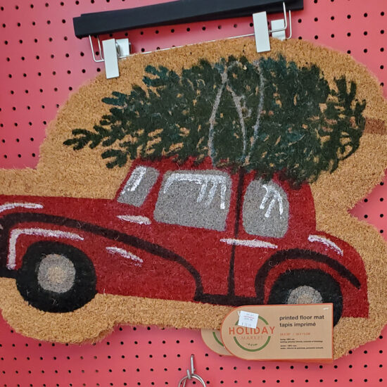Floor rug with car on it