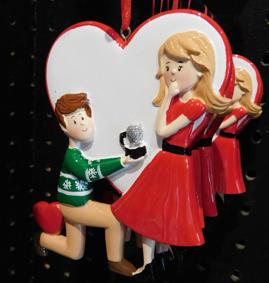 Couple getting engaged Ornament