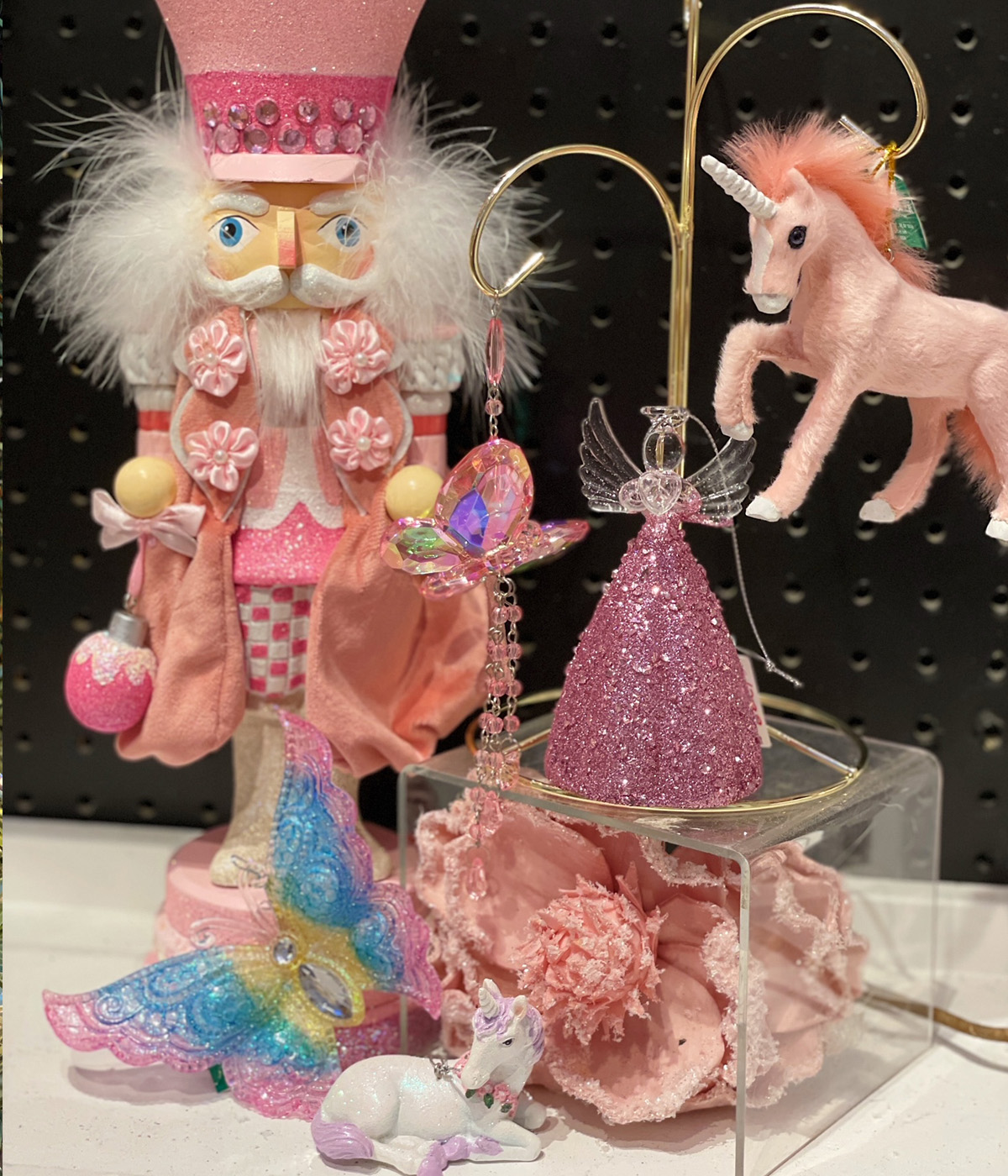 Santa and horse in pastel colour