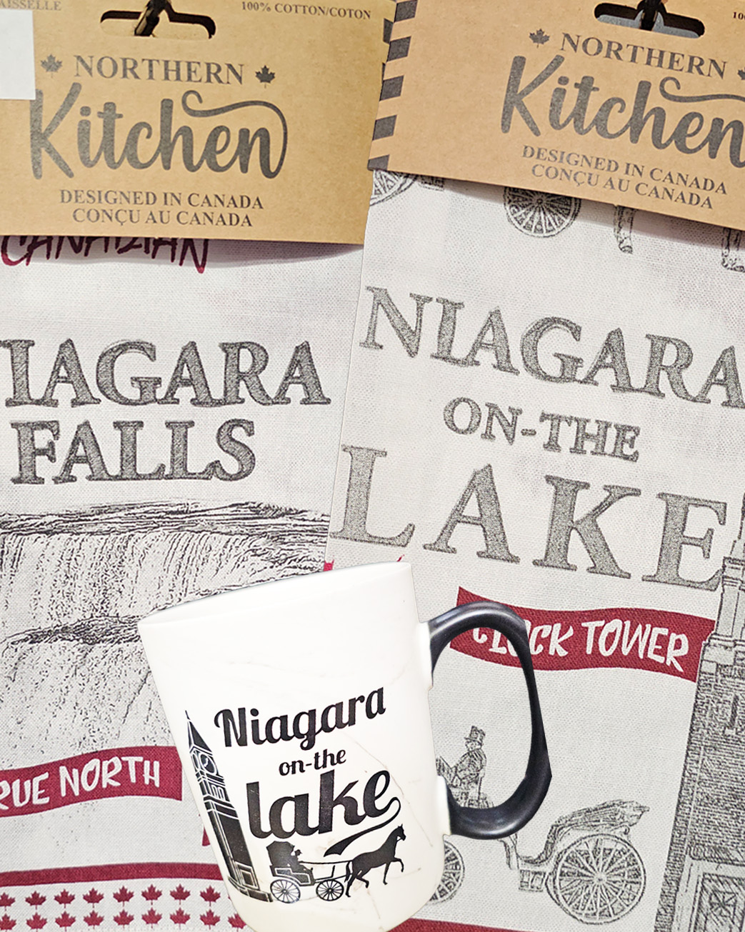 Local Dish cloths and mugs