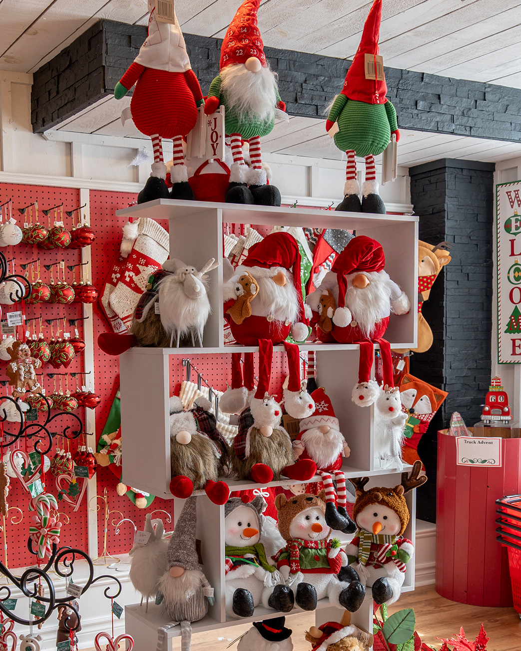 Plush Santa and Snowman